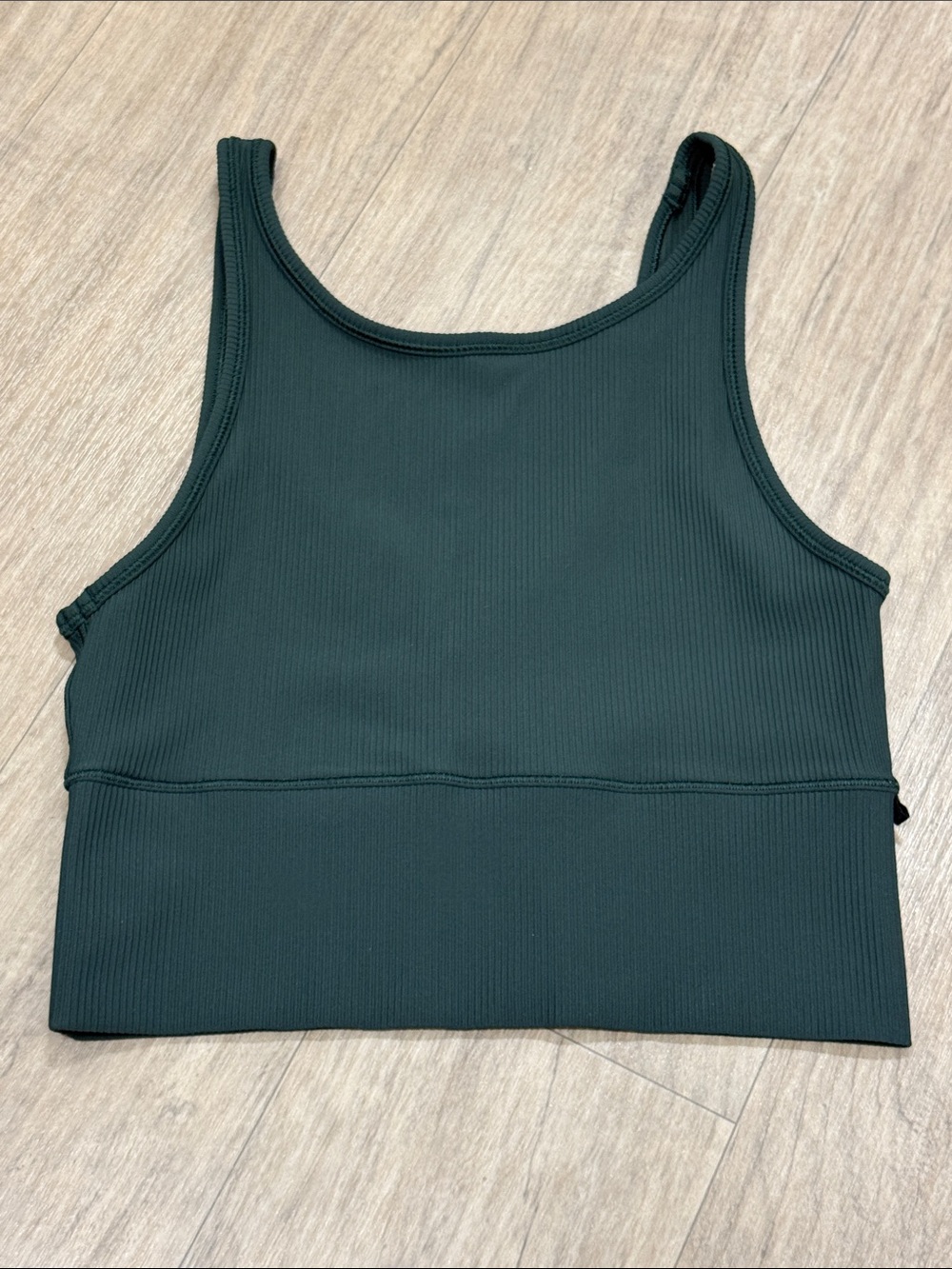 Lululemon Ribbed Crop Tank Top - Dark Green